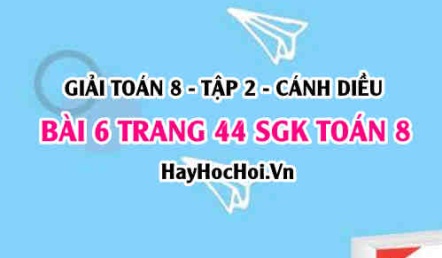 Bài 6 trang 44 Toán 8 Tập 2 Cánh Diều